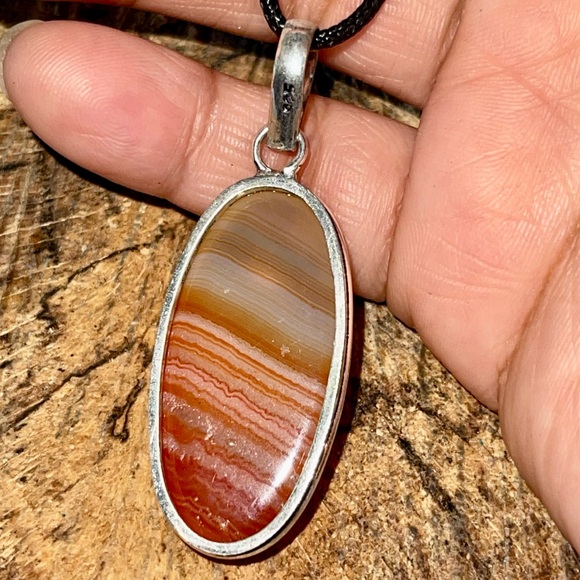Rustic Sardonyx Pendant 2” - Picture 3 of 5